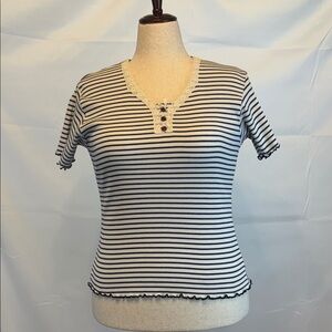 Classic Navy and White Striped Women's Tee
